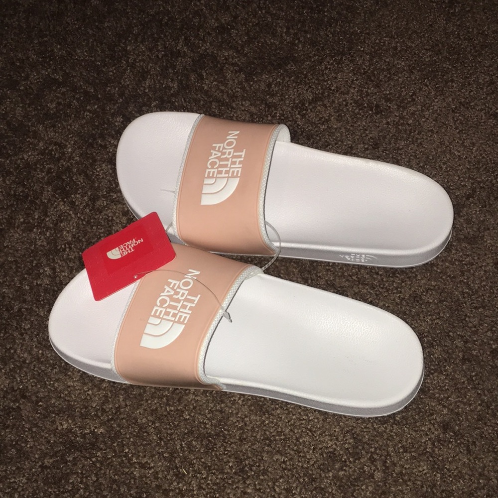 the north face pink slippers
